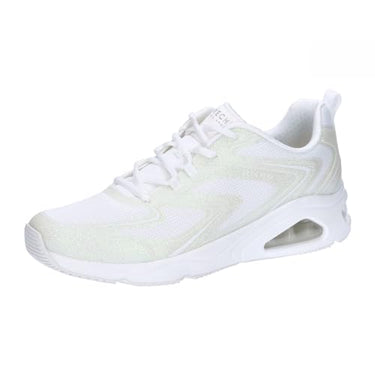 Skechers Women's TRES-AIR UNO GLIT-AIRY, White Glitter Hot-Melt Mesh, 39 EU on Sale